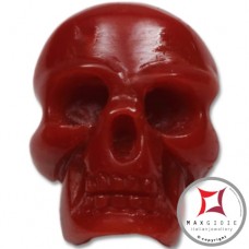 Pendente Corallo rosso incisione artistica teschio in Oro 18K id0014