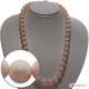 Collana Corallo rosa Extra pallini 12-15½mm in Oro 18K