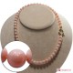 Collana Corallo rosa Extra pallini 8-8½mm in Oro 18K