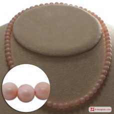 Collana Corallo rosa Extra pallini 6mm in Oro 18K