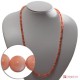 Collana Corallo rosa Extra Dark Color pallini 5mm in Oro 18K