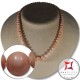 Collana Corallo rosa pelle d'angelo Extra pallini 5½-11½mm in Oro 18K