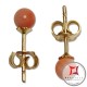 Orecchini Corallo rosa Extra 4-4½mm in Oro 18K