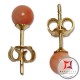 Orecchini Corallo rosa Extra 4½-5mm in Oro 18K