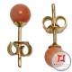 Orecchini Corallo rosa Extra 5½-6mm in Oro 18K