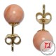 Orecchini Corallo rosa Extra 6-6½mm in Oro 18K