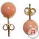 Orecchini Corallo rosa Extra 7-7¾mm in Oro 18K [vari diametri]
