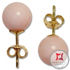Orecchini Corallo rosa skin tone Extra 7-7¾mm in Oro 18K [vari diametri]