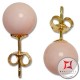 Orecchini Corallo rosa skin tone Extra 7-7¾mm in Oro 18K [vari diametri]