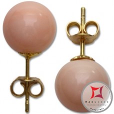 Orecchini Corallo rosa skin tone Extra 8-8¾mm in Oro 18K [vari diametri]