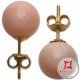 Orecchini Corallo rosa skin tone Extra 8-8¾mm in Oro 18K [vari diametri]
