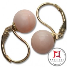 Orecchini Corallo rosa skin tone Extra 8-8¾mm in Oro 18K mmp [vari diametri]
