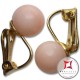 Orecchini Corallo rosa skin tone Extra 8-8¾mm in Oro 18K clip [vari diametri]