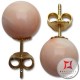 Orecchini Corallo rosa skin tone Extra 9-9¾mm in Oro 18K [vari diametri]