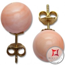 Orecchini Corallo rosa skin tone Extra 11-11¾mm in Oro 18K [vari diametri]