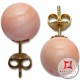Orecchini Corallo rosa skin tone Extra 11-11¾mm in Oro 18K [vari diametri]