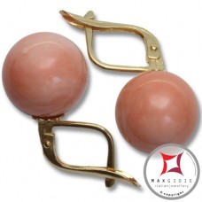 Orecchini Corallo rosa skin tone Extra 12-12¾mm in Oro 18K m [vari diametri]