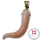 Pendente Corallo rosa Extra cornetto medio in Oro 18K id0224