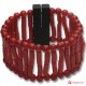 Bracciale Corallo rosso del Mediterraneo Extra pallini e cannettine