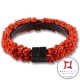 Bracciale Corallo rosso ed Ebano spezzatini 5 fili id1010