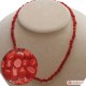 Collana Corallo rosso del Mediterraneo cupolini 5mm in Oro 18K