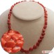 Collana Corallo rosso del Giappone sassi graduati 10-15mm in Oro 18K