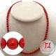 Collana Corallo rosso Extra Dark Color pallini 5½-6mm in Oro 18K