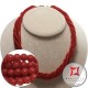 Collana Corallo rosso Extra Torchon 10 fili pallini 3mm in Oro 18K