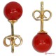 Orecchini Corallo rosso Extra 5-5½mm in Oro 18K