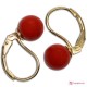 Orecchini Corallo rosso Extra 7-7¾mm in Oro 18K mmp [vari diametri]
