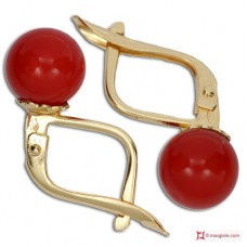 Orecchini Corallo rosso Extra 7-7¾mm in Oro 18K m [vari diametri]