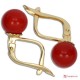 Orecchini Corallo rosso Extra 7-7¾mm in Oro 18K m [vari diametri]