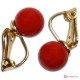 Orecchini Corallo rosso Extra 8-8¾mm in Oro 18K clip [vari diametri]