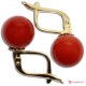 Orecchini Corallo rosso Extra 9-9¾mm in Oro 18K m [vari diametri]
