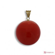 Pendente Corallo rosso Extra 7-7¾mm in Oro 18K [vari diametri]