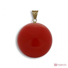 Pendente Corallo rosso Extra 8-8¾mm in Oro 18K [vari diametri]