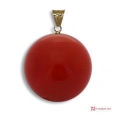 Pendente Corallo rosso Extra 9-9¾mm in Oro 18K [vari diametri]