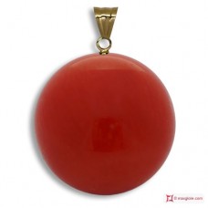 Pendente Corallo rosso Extra 10-10¾mm in Oro 18K [vari diametri]