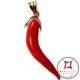 Pendente Corallo rosso Extra cornetto piccolo in Oro 18K id2093