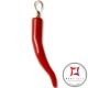 Pendente Corallo rosso Extra cornetto piccolo design napoletano in Oro 18K id2129