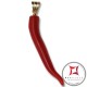 Pendente Corallo rosso Extra cornetto piccolo design napoletano in Oro 18K id2130