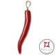 Pendente Corallo rosso Extra cornetto piccolo design napoletano in Oro 18K id2134