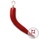 Pendente Corallo rosso Extra cornetto medio design napoletano in Oro 18K id2165