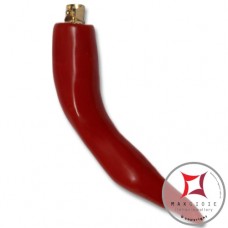 Pendente Corallo rosso Extra cornetto grande design napoletano in Oro 18K id2177