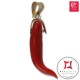 Portafortuna Cornetto Corallo rosso Extra pendente piccolo in Oro 18K id2236