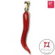 Portafortuna Cornetto Corallo rosso Extra pendente piccolo in Oro 18K id2255