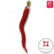 Portafortuna Cornetto Corallo rosso Extra pendente piccolo in Oro 18K id2260