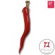 Portafortuna Cornetto Corallo rosso Extra pendente medio in Oro 18K id2263