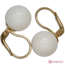 Orecchini Corallo bianco Extra 11½-12mm in Oro 18K mmg