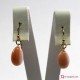 Orecchini Corallo rosa Extra poire 9x14mm in Oro 18K